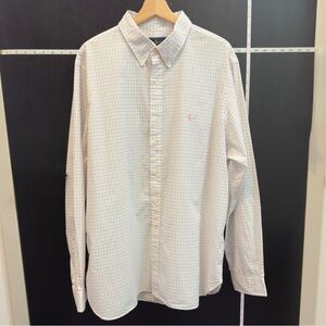 Ralph Lauren White and Pink Checkered Casual Shirt